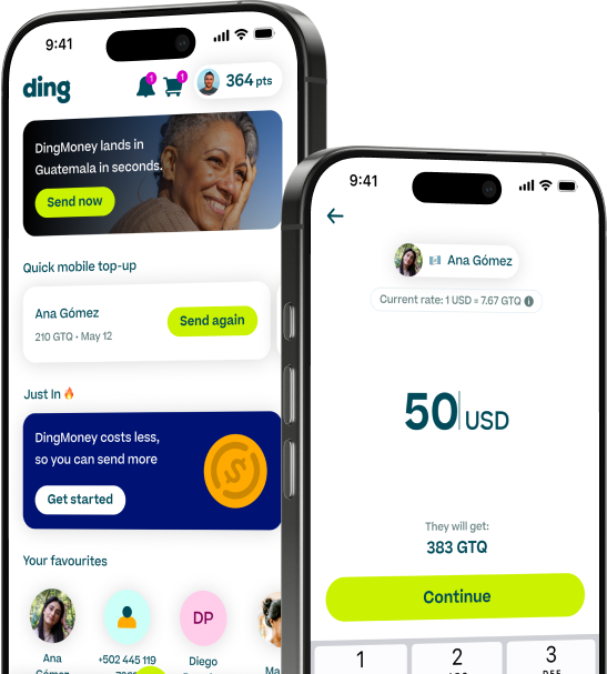 Photo of the Ding App